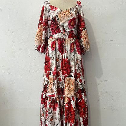 Adriana™ | Robe Plissée Florale Élégante