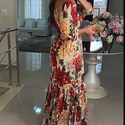 Adriana™ | Robe Plissée Florale Élégante